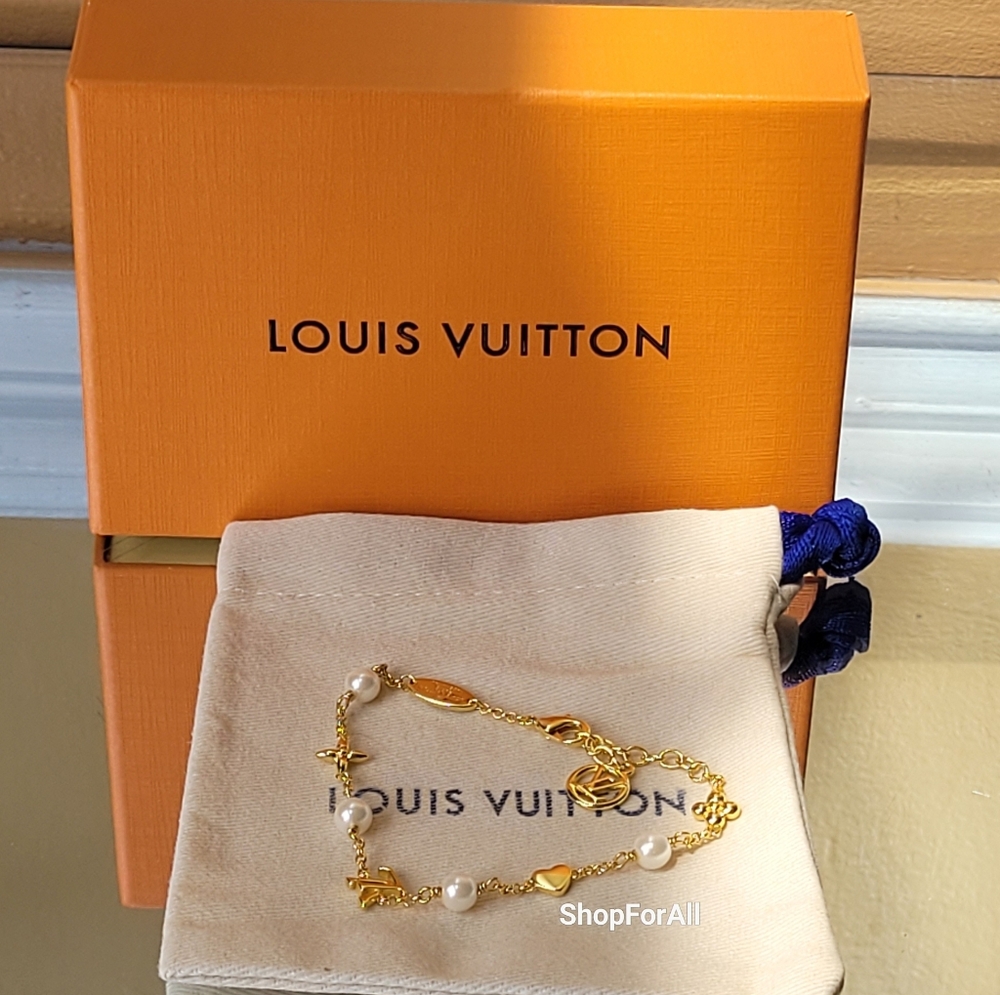 Louis Vuitton Gold Tone Charm Bracelet - Picture 3 of 17